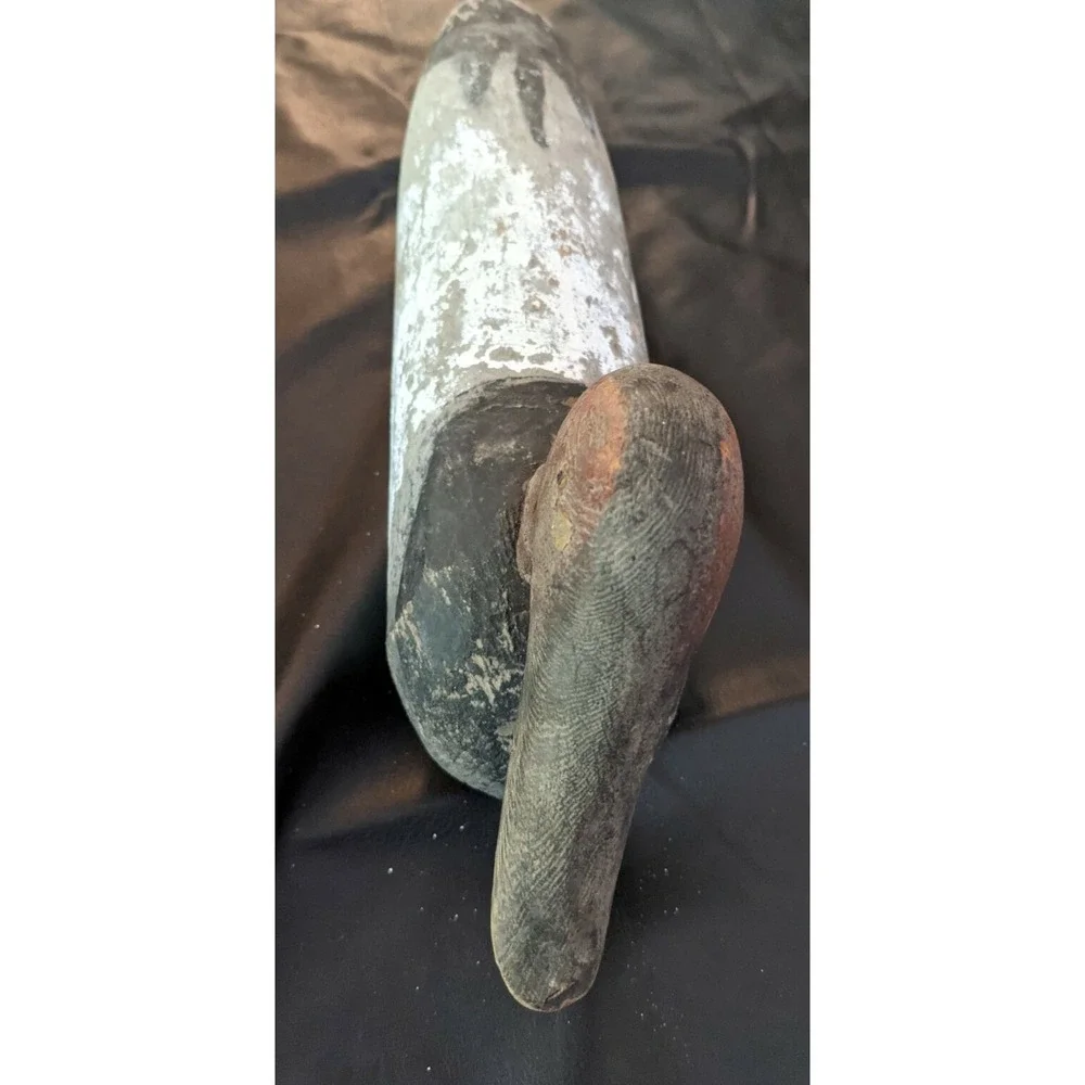 Vintage Duck Decoy Folk Art Rustic Fence Post Northern Bay Primitive 15 Inch